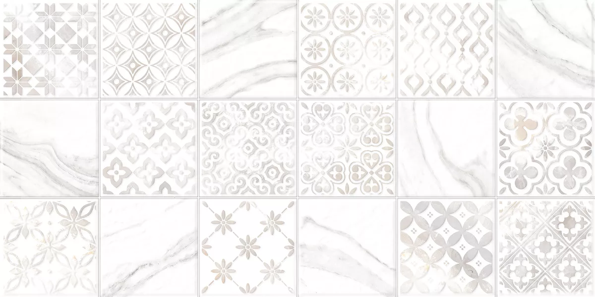 Плитка для стен Фреско (Fresco) TWU2550FRC17 белая глянцевая